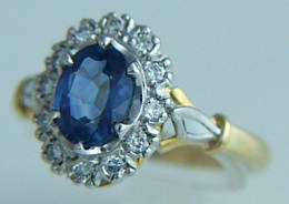 R127 Sapphire and Diamond Cluster